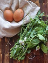 Eggs And Pea Tendril